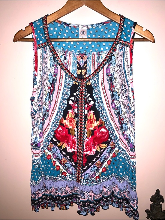 Bila Tops - Bila Multicolor Bohemian Tank Top